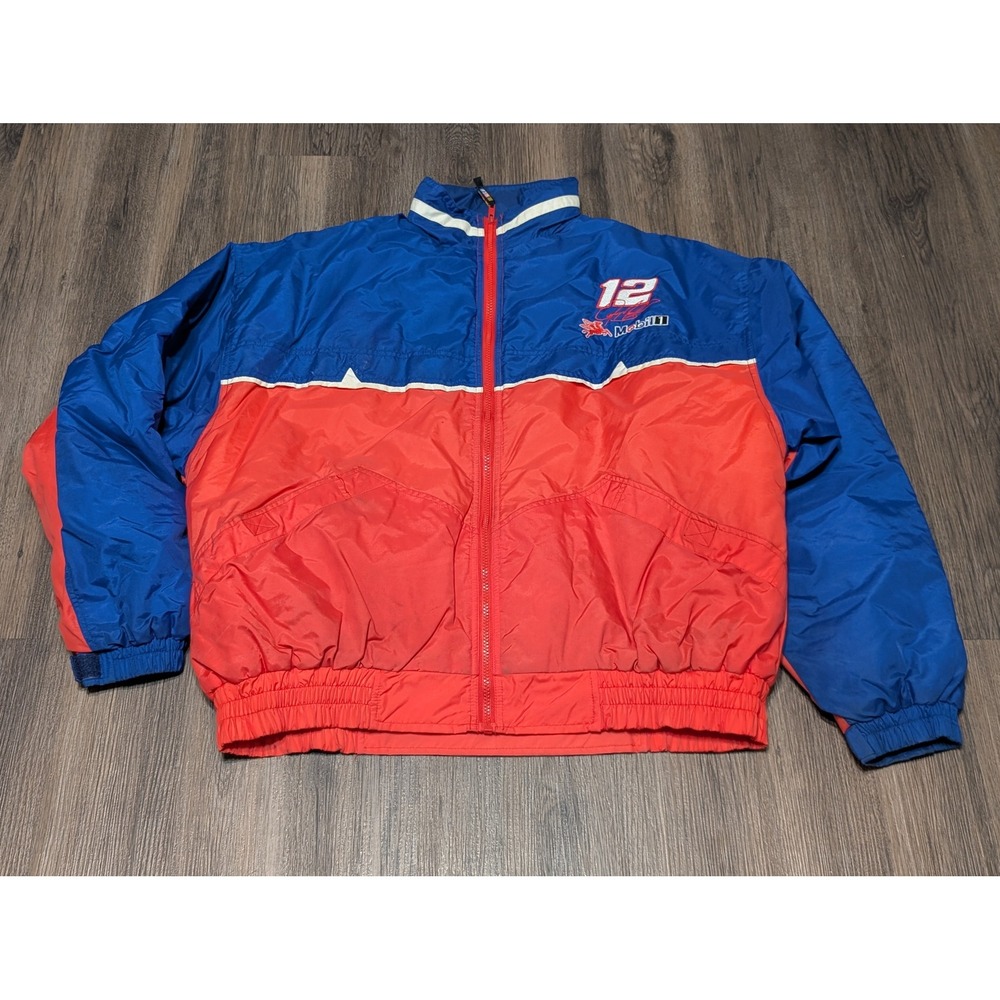 Mobil 1 NASCAR Racing Jacket‎ Competitors View #12 XL Blue Red Hooded